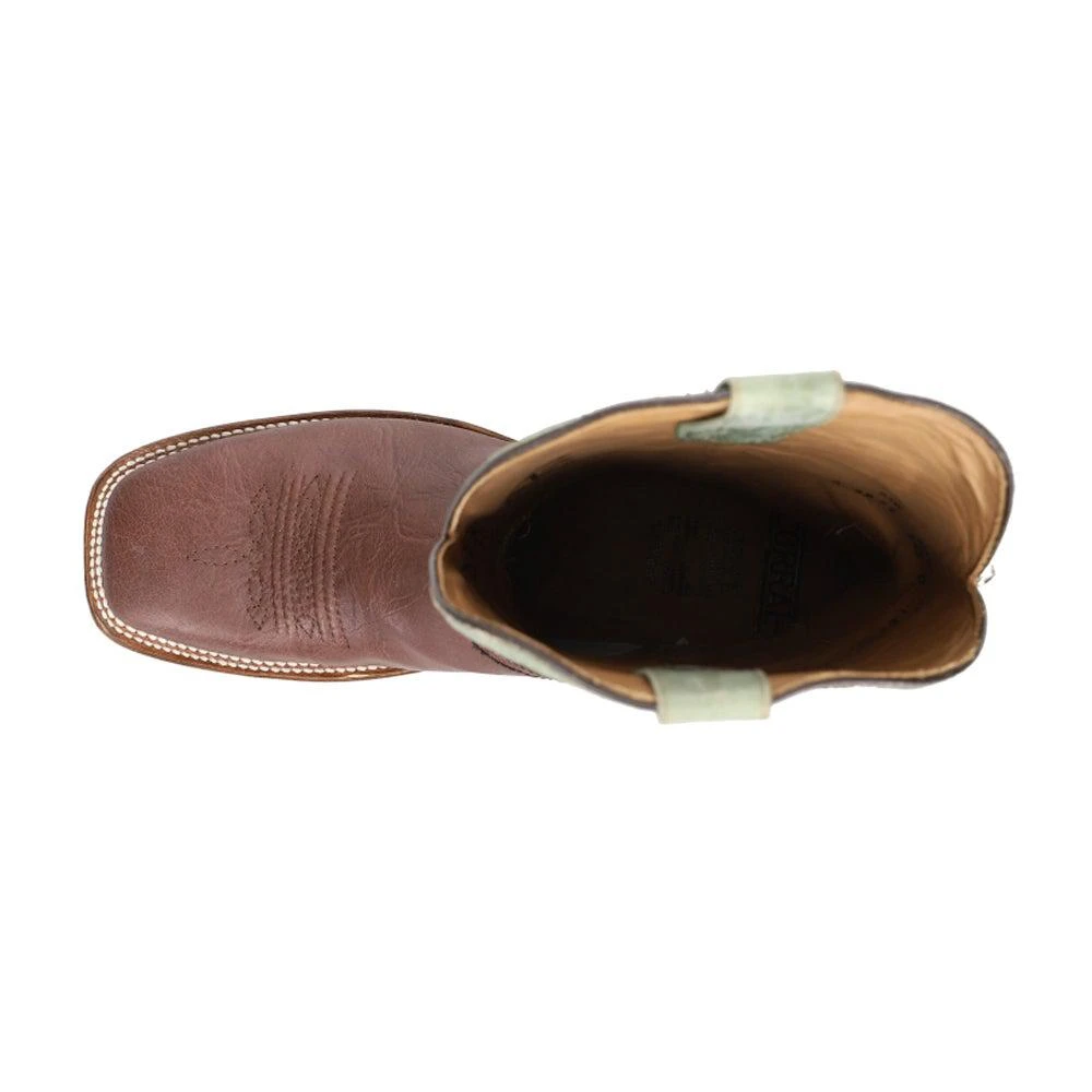 商品Corral Boots|Brown Bull Shoulder Tooled-Inlay Square Toe Cowboy Boots,价格¥1030,第4张图片详细描述