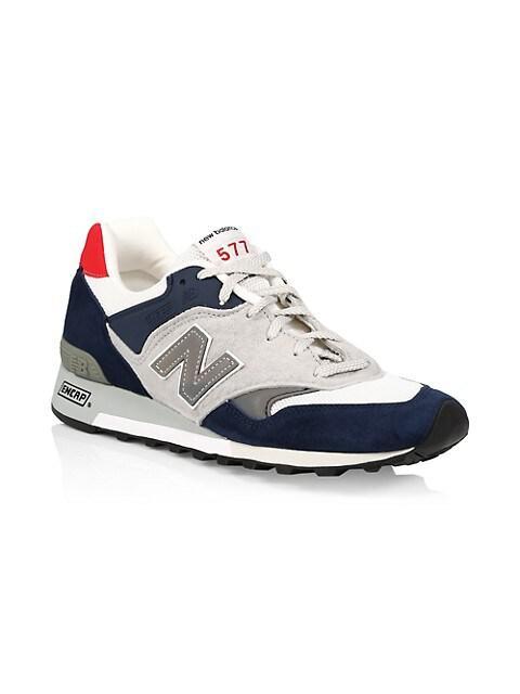 商品New Balance|Unisex 577 V1 Mix Media Leather Low-Top Sneakers,价格¥1578,第4张图片详细描述