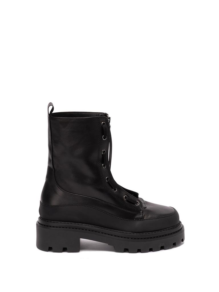 Pinko `Timo` Leather Combat Boots商品第1张图片规格展示
