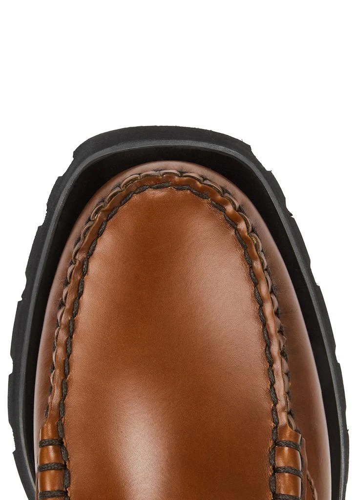 商品Hereu|Alber Sport brown leather T-bar loafers,价格¥3163,第4张图片详细描述
