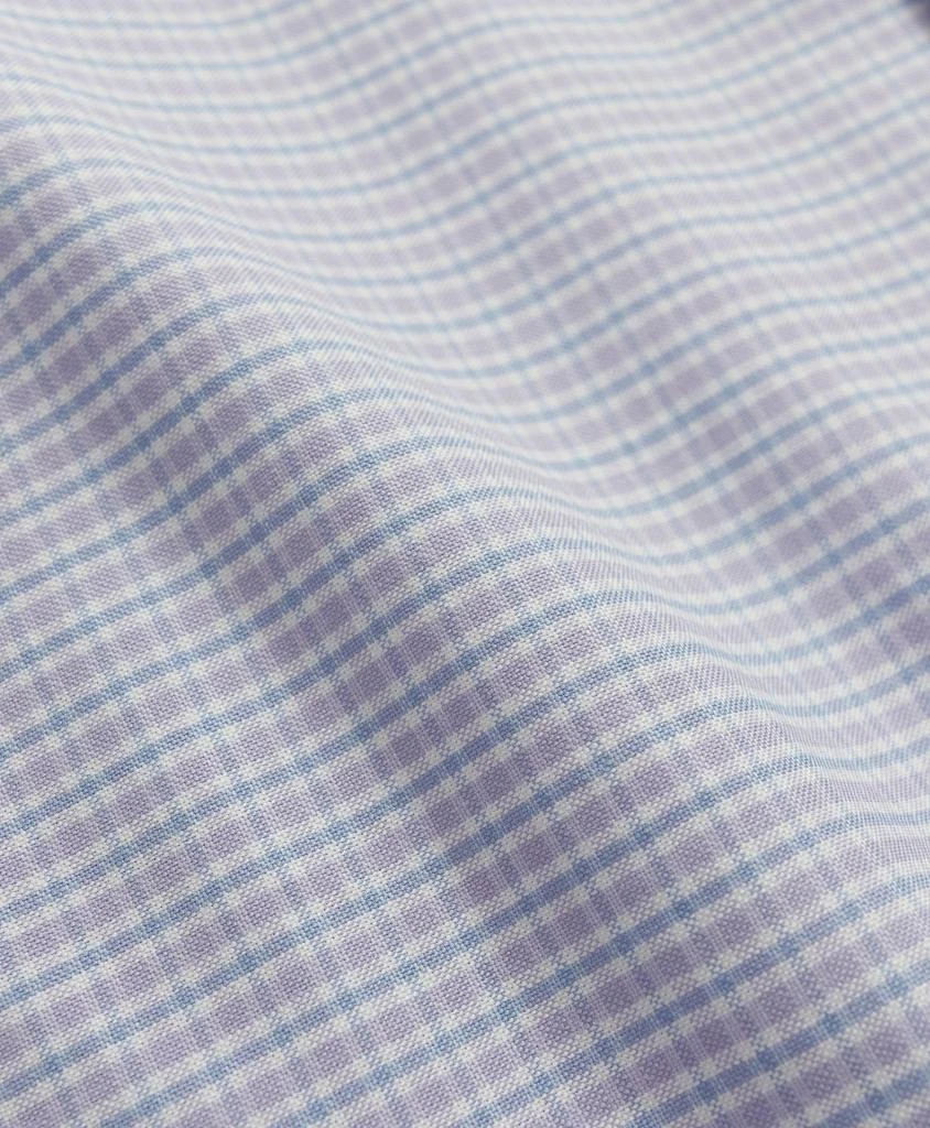 商品Brooks Brothers|Stretch Non-Iron Oxford Button-Down Collar, Mini Check Sport Shirt,价格¥414,第3张图片详细描述