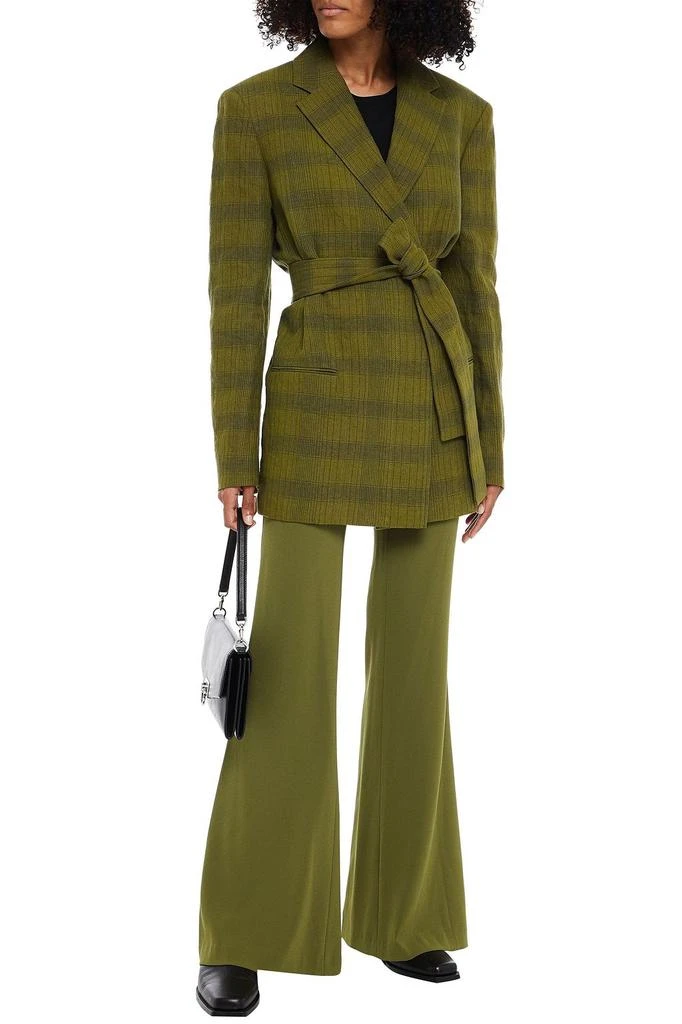 商品Acne Studios|Belted checked linen-blend blazer,价格¥3388,第4张图片详细描述