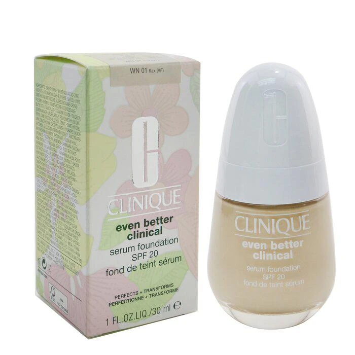 商品Clinique|Clinique 匀净科研亮白淡斑精华粉底液SPF20 - # WN 01 Flax -WN 01 Flax(30ml/1oz),价格¥443,第2张图片详细描述