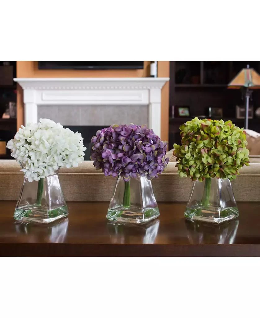 商品NEARLY NATURAL|3-Pc. Hydrangea Set with Vases,价格¥539,第3张图片详细描述
