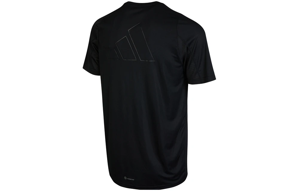 商品[国内直发] Adidas|adidas 纯色Logo印花美式复古运动圆领短袖T恤 男款 黑色,价格¥140,第3张图片详细描述