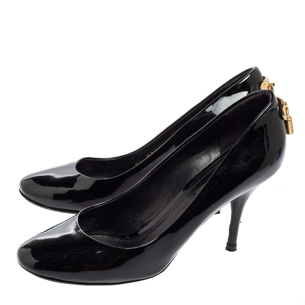 商品[二手商品] Louis Vuitton|Louis Vuitton Black Patent Leather Lock It Pumps Size 37.5,价格¥2348,第4张图片详细描述