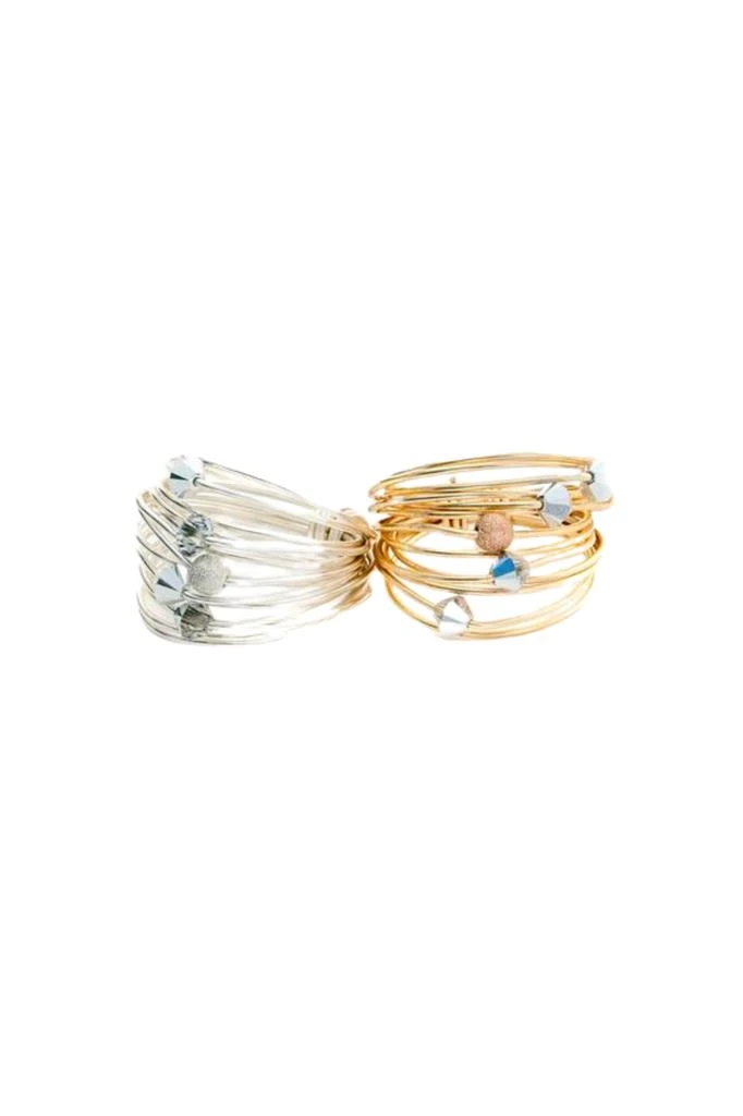 商品A Blonde and Her Bag|Marcia Wire Wrap Ring with Grey Comet Swarovski Crystals,价格¥194,第1张图片