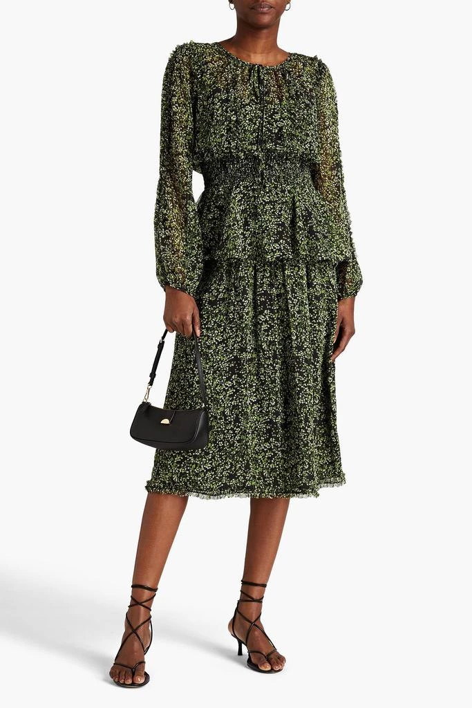 商品MIKAEL AGHAL|Shirred floral-print chiffon blouse,价格¥1122,第2张图片详细描述