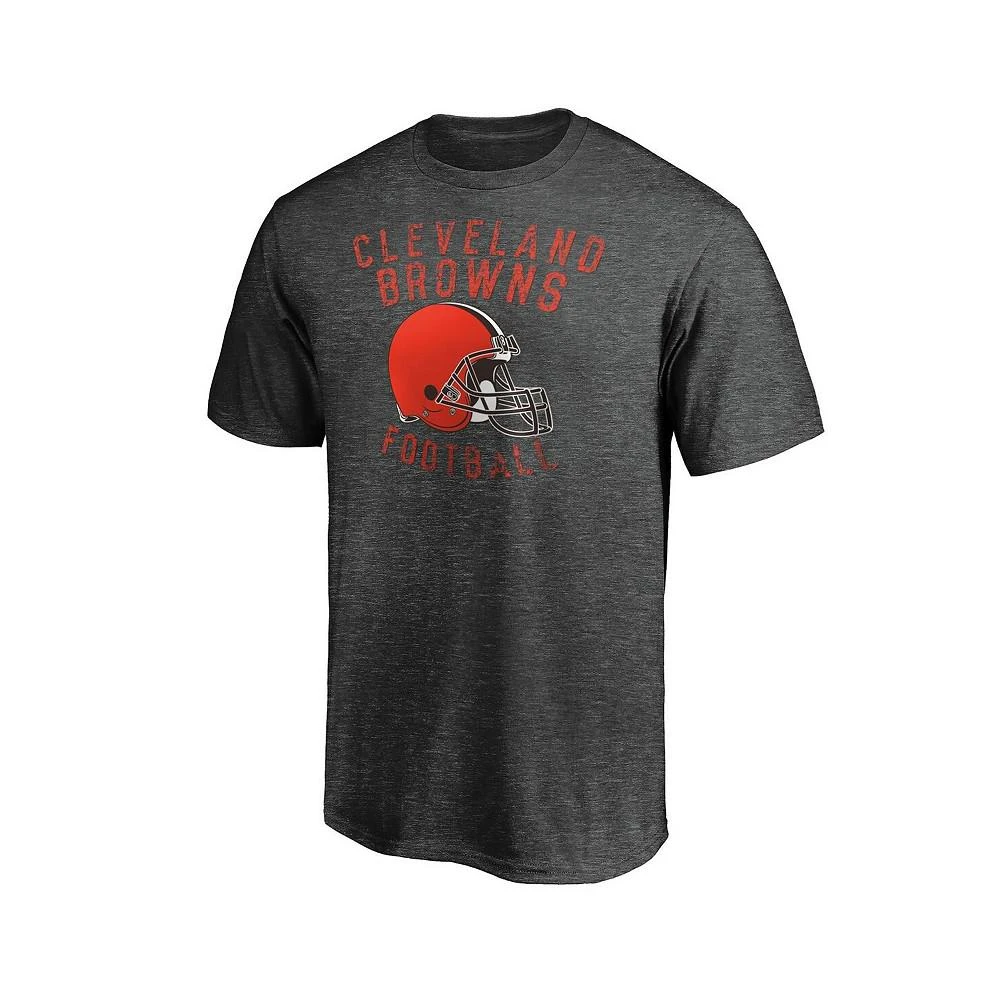 商品Majestic|Men's Heathered Charcoal Cleveland Browns Showtime Logo T-shirt,价格¥223,第3张图片详细描述
