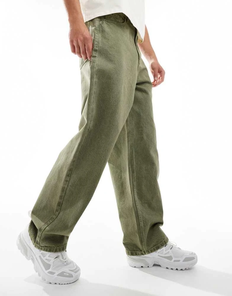 商品COLLUSION|COLLUSION X001 antifit jeans in khaki,价格¥295,第3张图片详细描述