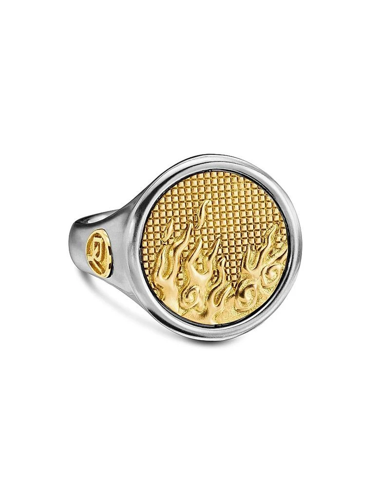 商品David Yurman|Water and Fire Duality Signet Ring in Sterling Silver,价格¥28108,第4张图片详细描述