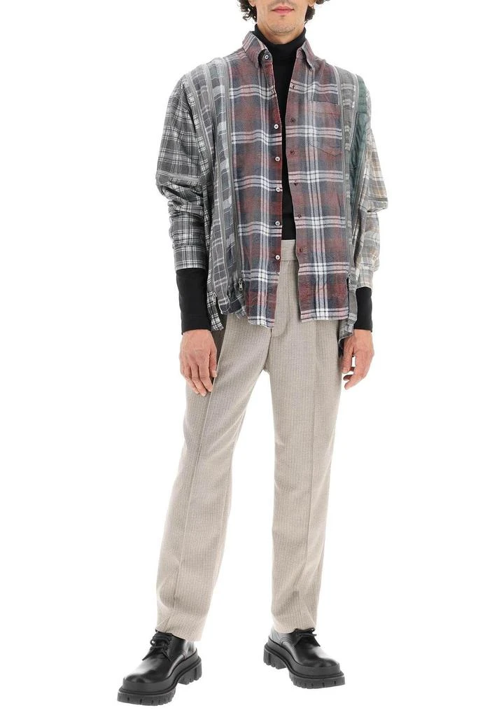 商品Needles|'REBUILD' PATCHWORK FLANNEL SHIRT WITH ZIPPERS,价格¥1633,第2张图片详细描述