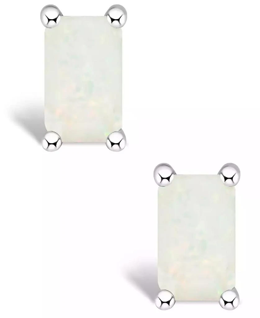 商品Macy's|Opal (1/3 ct. t.w.) Stud Earrings in 14K White Gold or 14K White Gold,价格¥3437,第3张图片详细描述