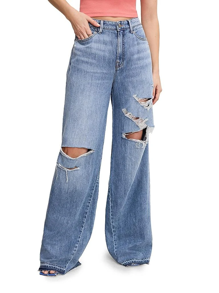 商品Good American|Good Ease Denim Relaxed Jeans,价格¥530,第3张图片详细描述