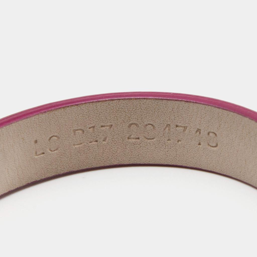 Bvlgari Diva's Dream Pink Leather Enamel Gold Plated Wrap Bracelet商品第5张图片规格展示
