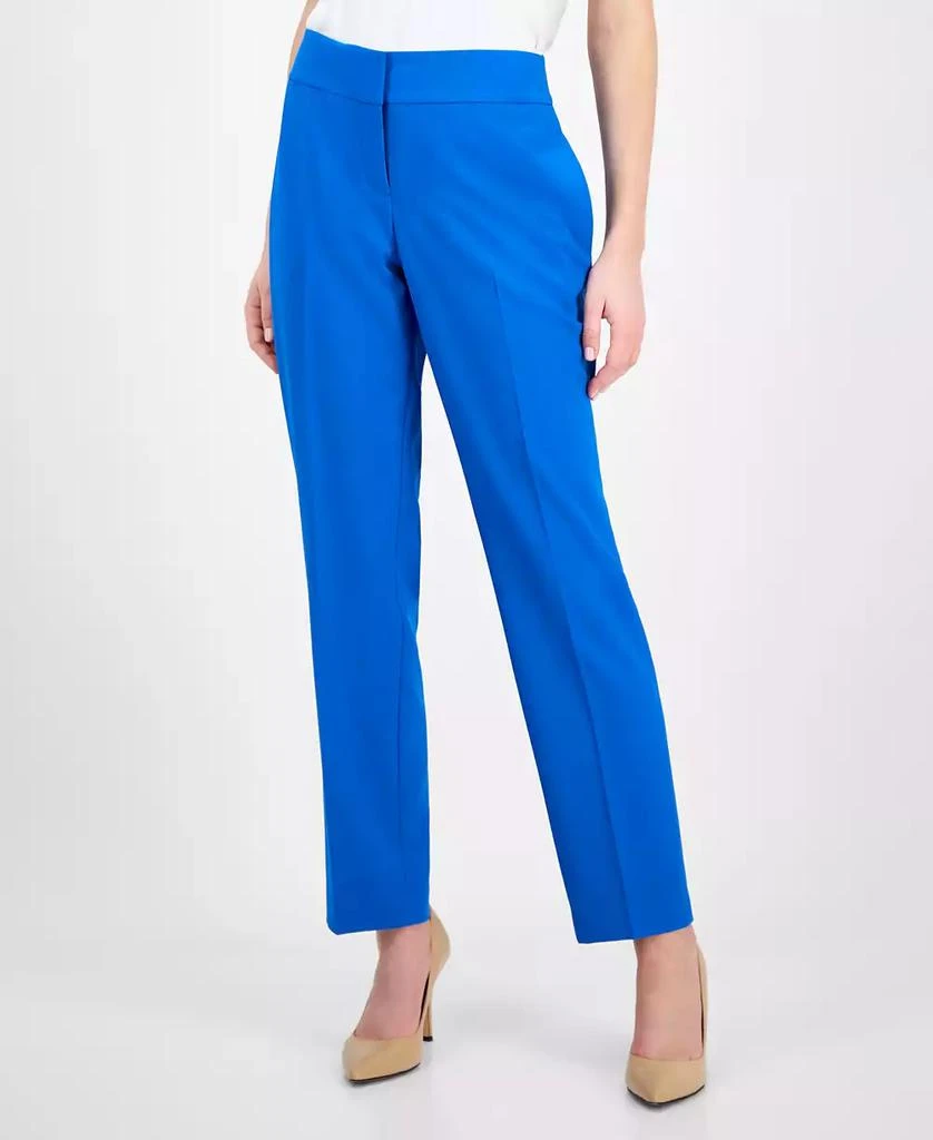 Women's Crepe One-Button Straight-Leg Pantsuit Set, Regular & Petite 商品