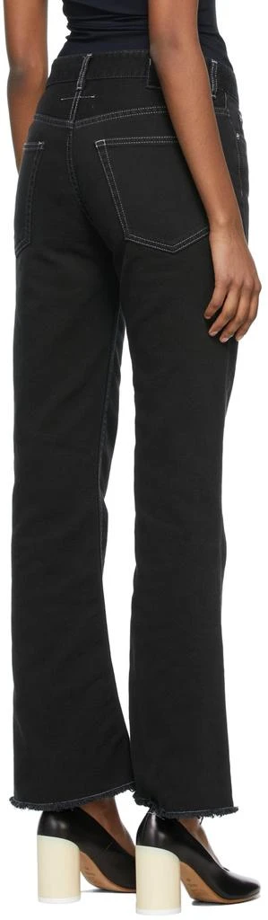 商品MAISON MARGIELA|Black Flared Exposed Button Jeans,价格¥2370,第3张图片详细描述