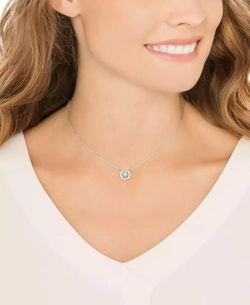 商品Swarovski|Silver-Tone Dancing Crystal Pendant Necklace, 14-7/8" + 2" extender,价格¥1106,第2张图片详细描述