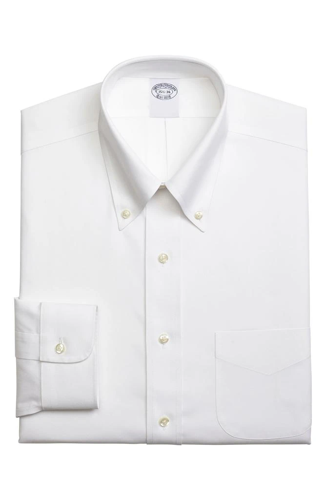 商品Brooks Brothers|Solid Non-Iron Regular Fit Dress Shirt,价格¥384,第1张图片