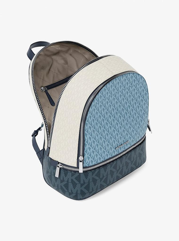Shop Rhea Medium Color-Block Signature Logo Backpack on Sale  display picture 3