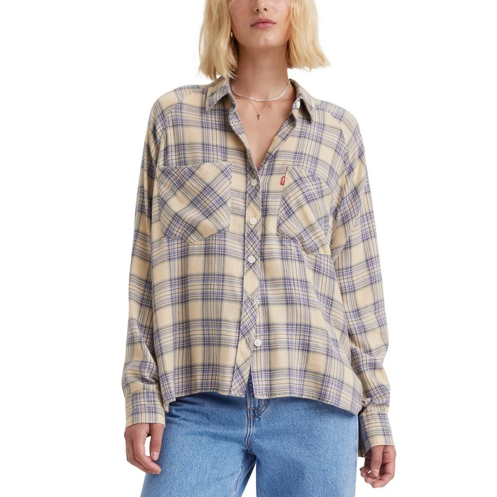 商品Levi's|Women's Harrison Plaid Button-Front Top,价格¥262,第1张图片