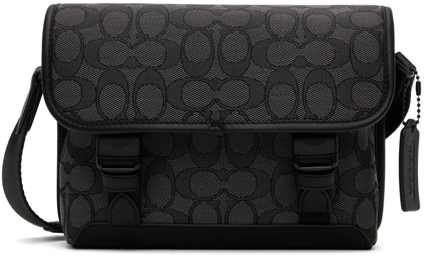 商品Coach|Gray & Black League Hybrid Bag,价格¥1409,第1张图片