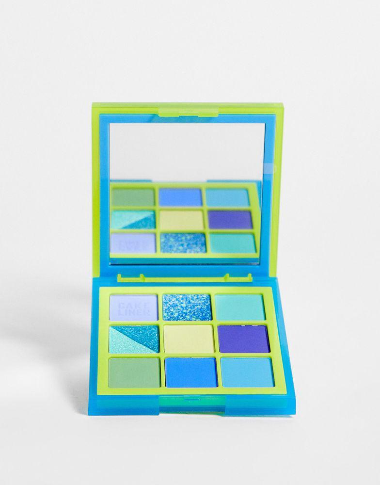 商品Huda Beauty|Huda Beauty Color Block Obsessions Eyeshadow Palette - Blue & Green,价格¥252,第1张图片