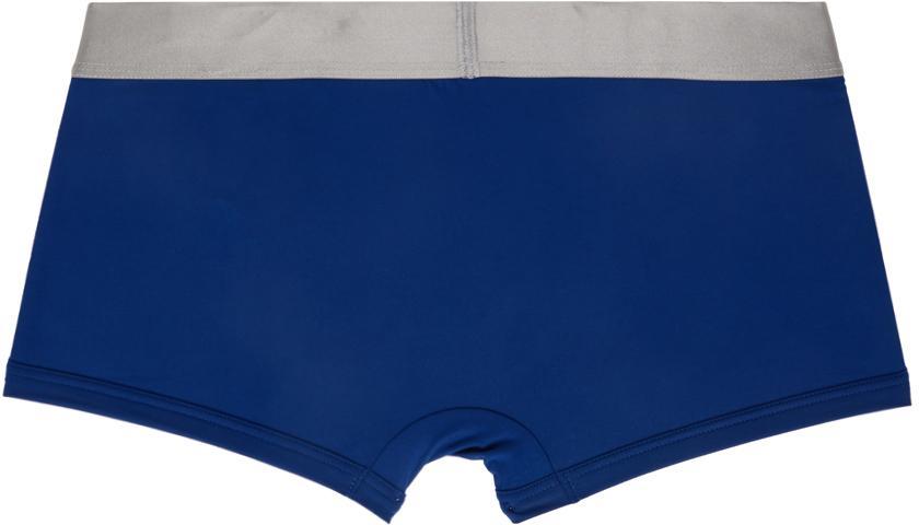 商品Calvin Klein|Three-Pack Blue & Black Microfibre Low Rise Trunk Boxers,价格¥288,第7张图片详细描述