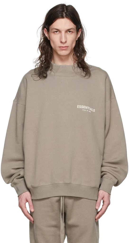 商品Essentials|Taupe Cotton Sweatshirt,价格¥634,第1张图片