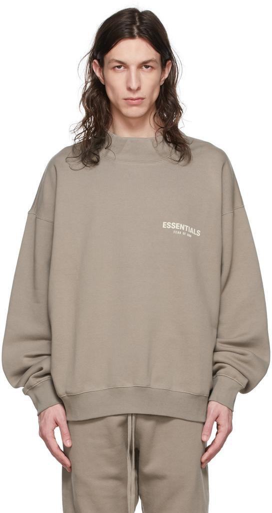 商品Essentials|Taupe Cotton Sweatshirt,价格¥602,第1张图片