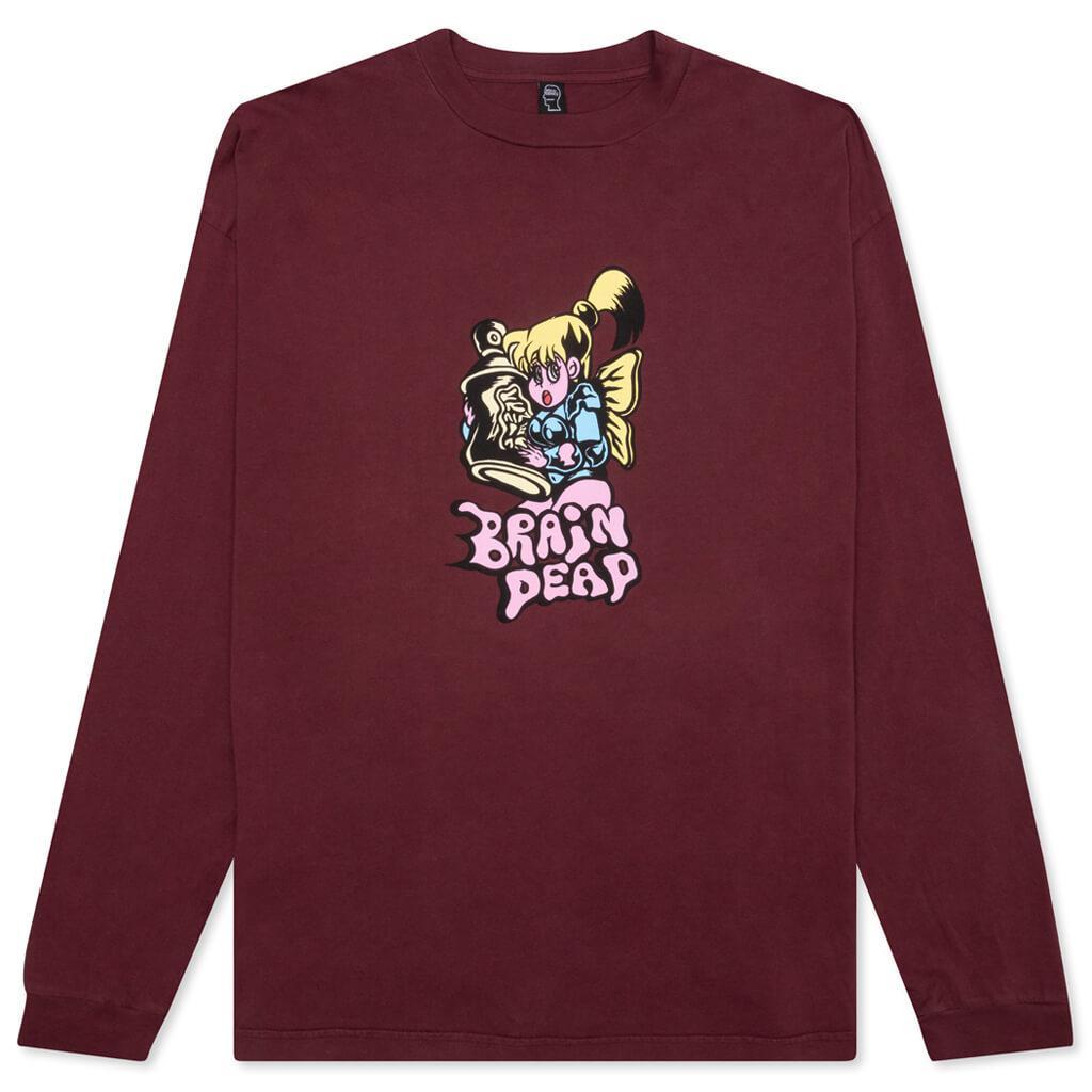 商品Brain Dead|Brain Dead Bubblegum Shorty L/S - Maroon,价格¥377,第1张图片