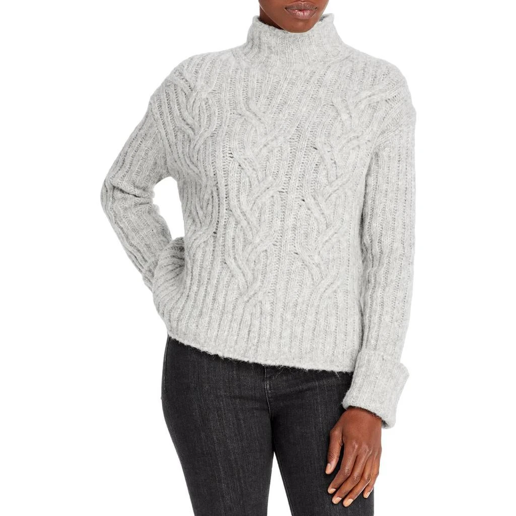 商品Vince|Vince Womens Cable Knit Heathered Turtleneck Sweater,价格¥761,第1张图片