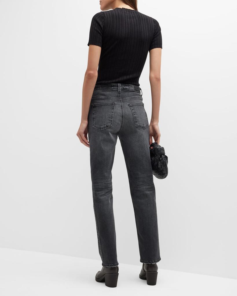 商品AG Jeans|Saige High-Rise Straight Ankle Jeans,价格¥1656,第6张图片详细描述