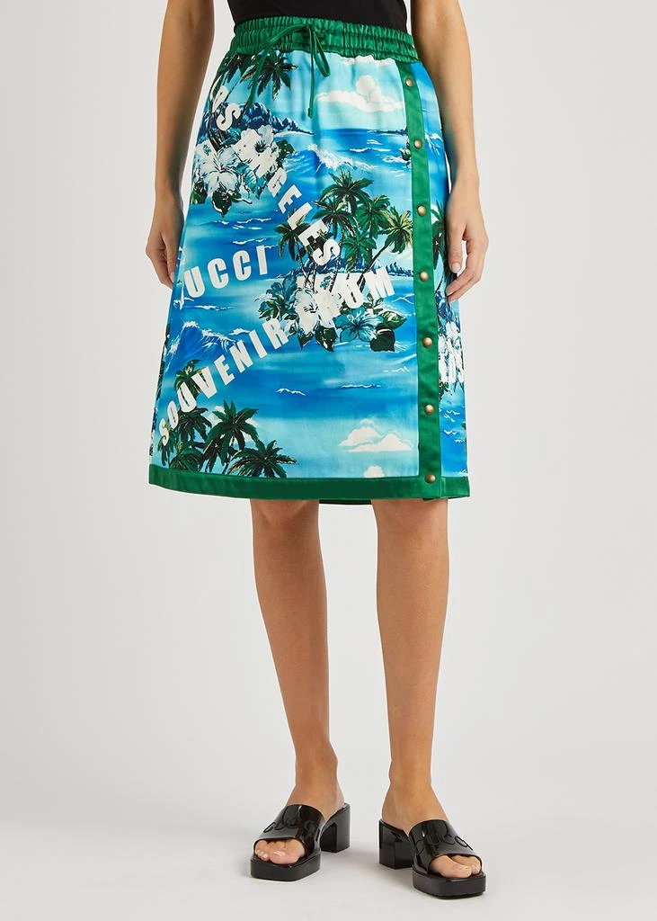 商品Gucci|Printed canvas skirt,价格¥13921,第2张图片详细描述