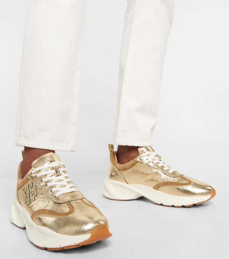 商品Tory Burch|Good Luck金属感皮革运动鞋,价格¥2463,第6张图片详细描述