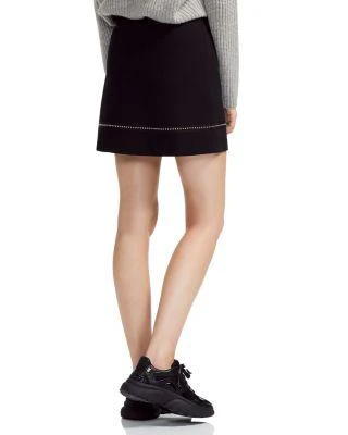 商品Maje|Jimage Studded A-Line Mini Skirt,价格¥590,第2张图片详细描述