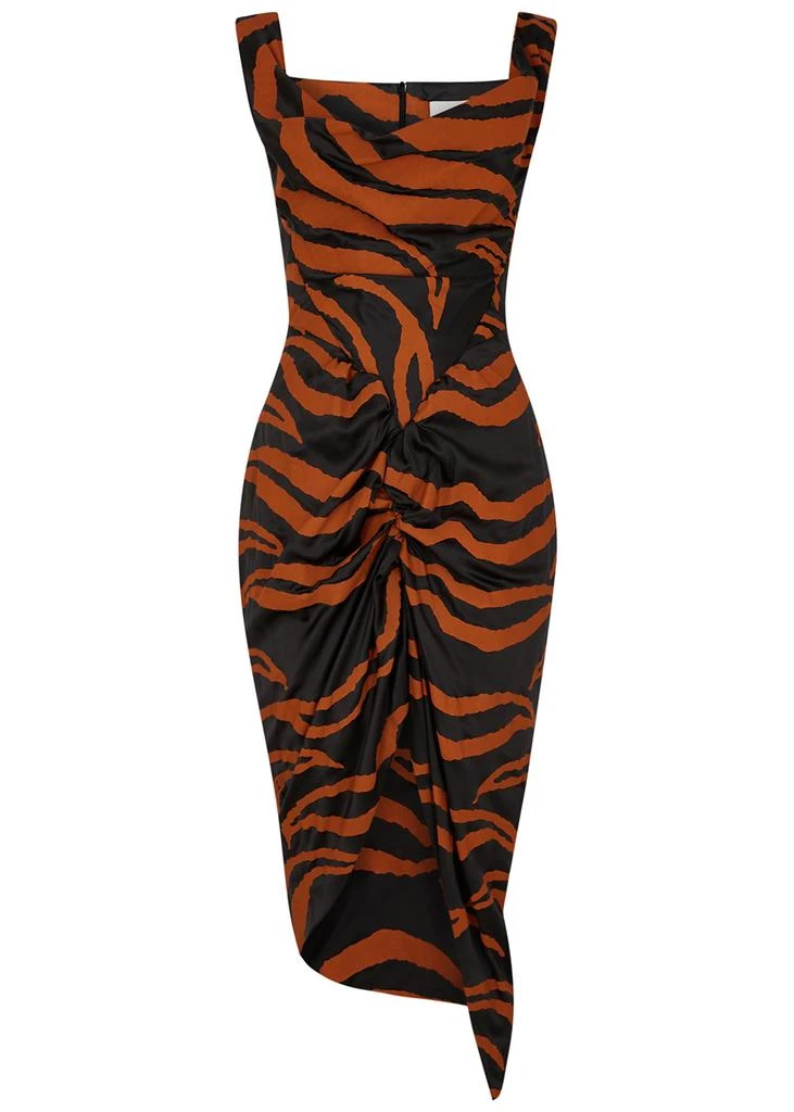 商品Vivienne Westwood|Tiger-print silk-blend satin midi dress,价格¥5467,第1张图片