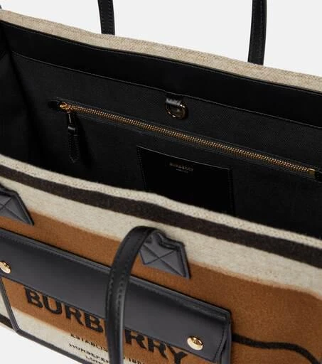 商品Burberry|Freya Medium striped wool felt tote,价格¥13678,第3张图片详细描述