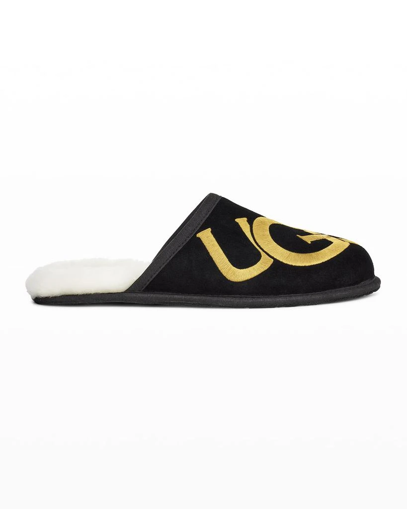 商品UGG|Men's Scuff Logo Suede/Sheepskin Slippers,价格¥379,第1张图片