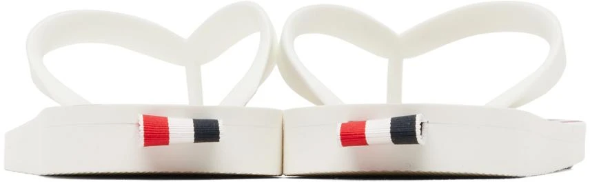 商品Thom Browne|White RWB Stripe Flip-Flops,价格¥684,第4张图片详细描述