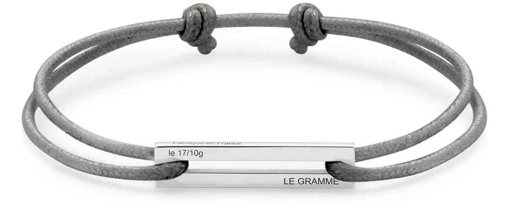商品Le Gramme|1.7 克抛光拉丝纯银手绳,价格¥1386,第1张图片