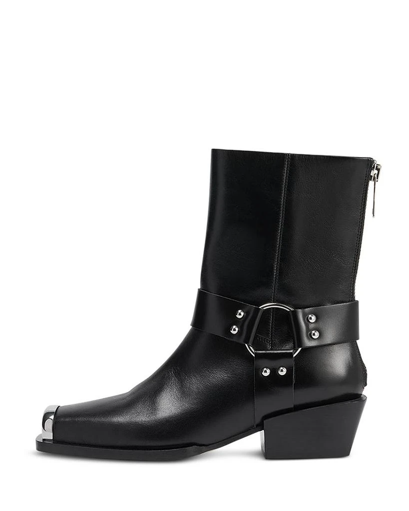 Women's Wayne Square Toe Biker Style Block Heel Booties 商品