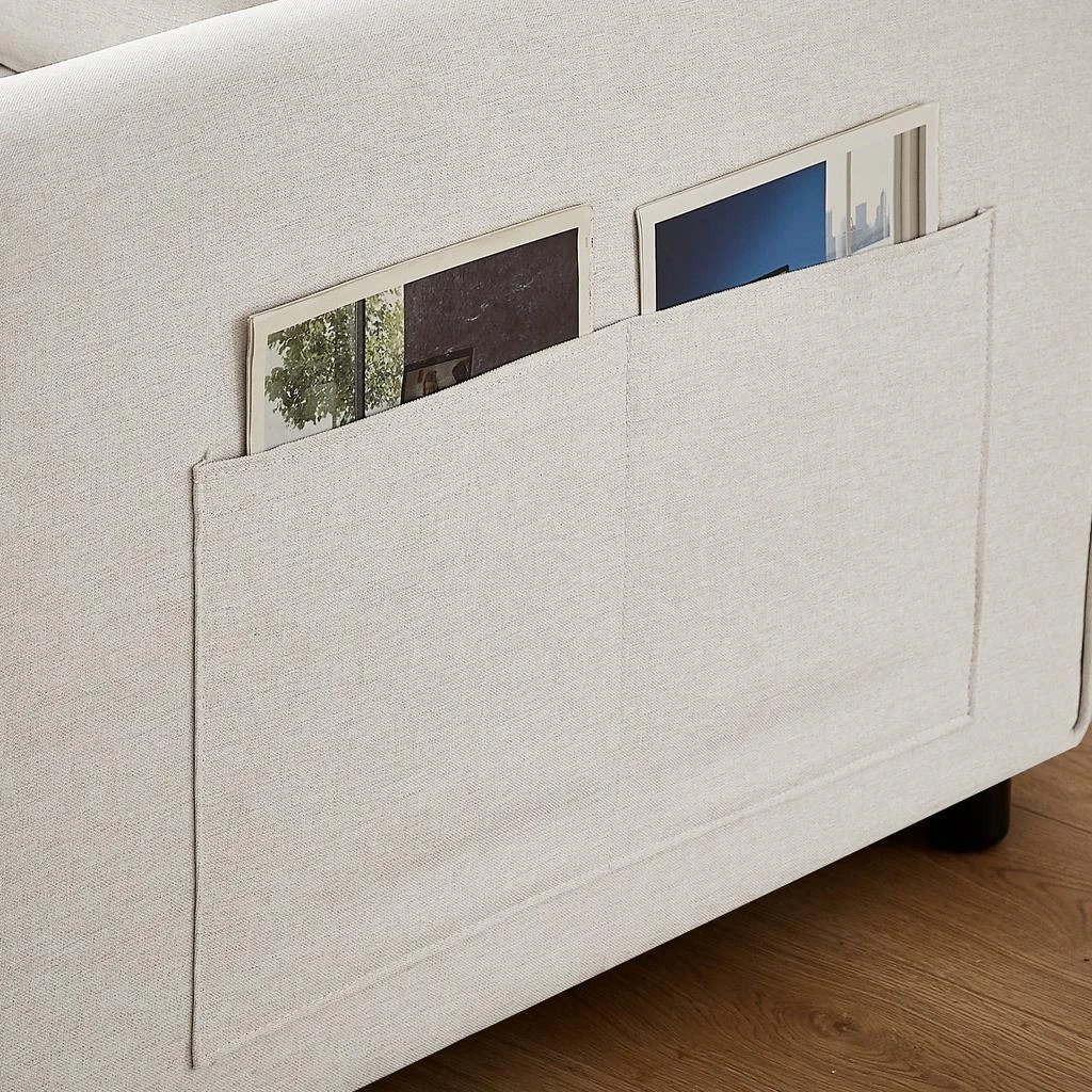 Streamdale Linen Loveseat Sleeper with Pull-Out Bed & Pillows 商品