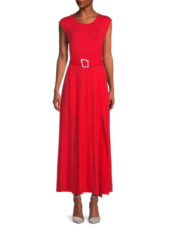 商品Patrizia Luca|Dual Slit Belted Maxi Dress,价格¥559,第1张图片