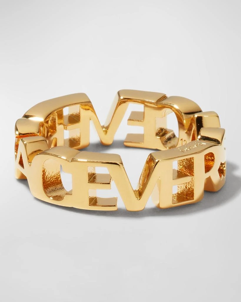 商品Versace|Logo Lettering Ring,价格¥1737,第4张图片详细描述