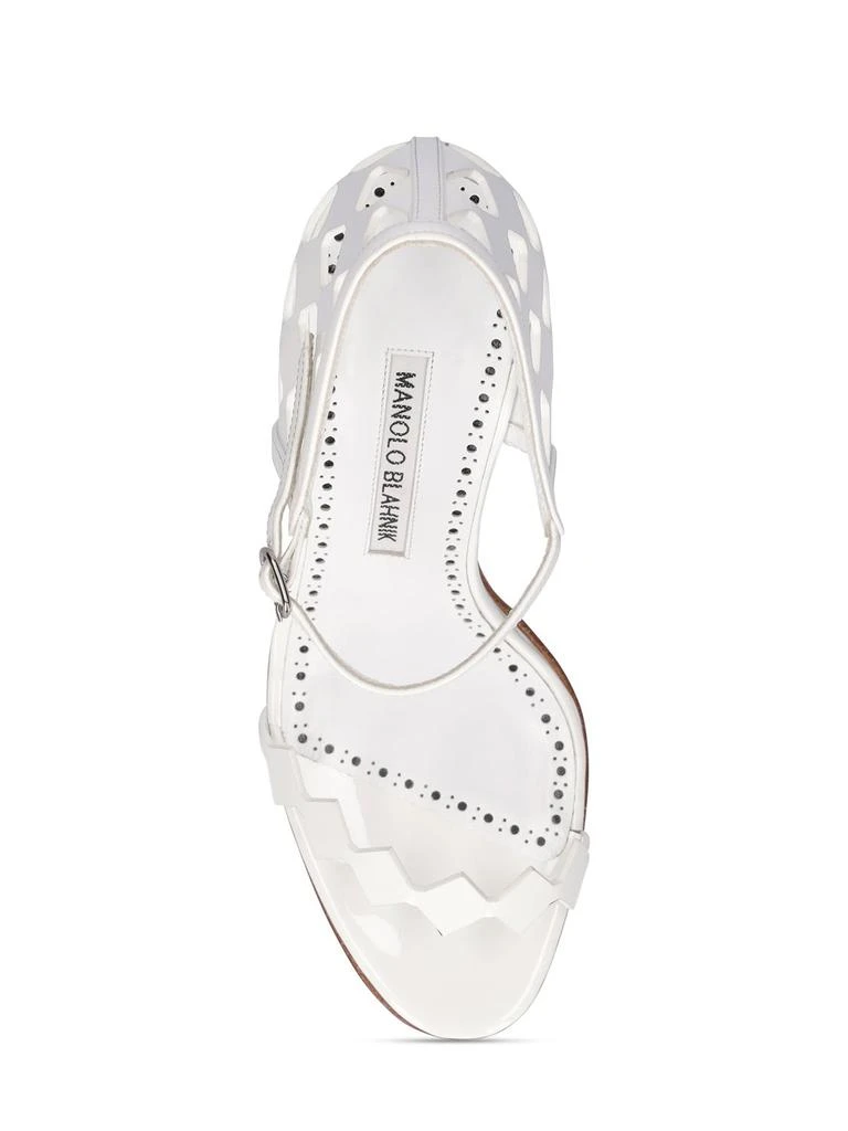 商品Manolo Blahnik|105mm Kalun Patent Leather Sandals,价格¥3352,第4张图片详细描述