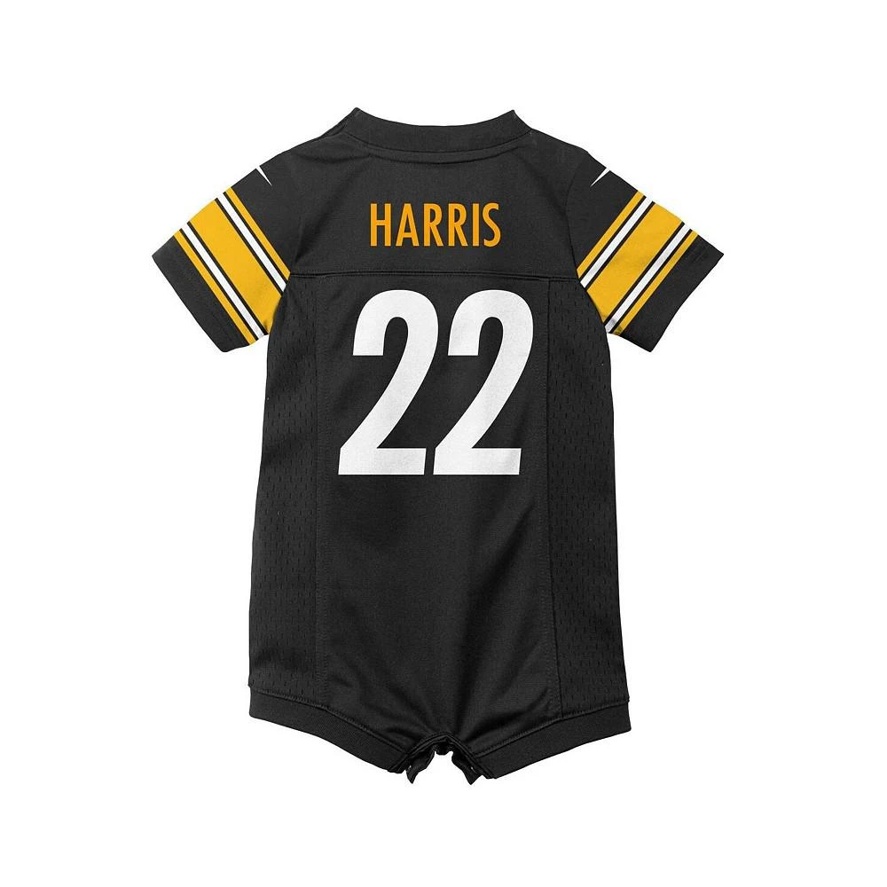 Nike Boys and Girls Newborn Infant Najee Harris Black Pittsburgh Steelers  Game Romper Jersey