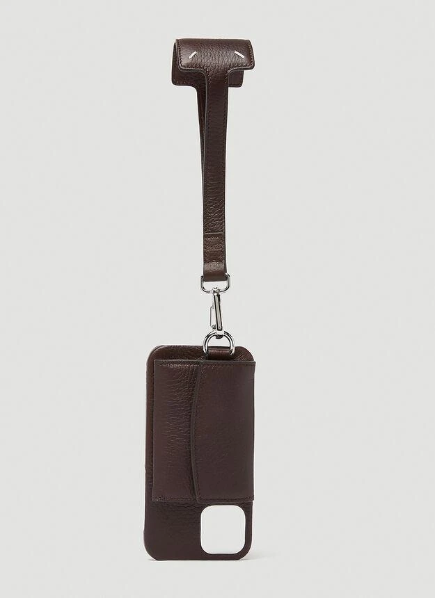 商品MAISON MARGIELA|Four Stitch Coin Pouch iPhone Case in Brown,价格¥2040,第1张图片