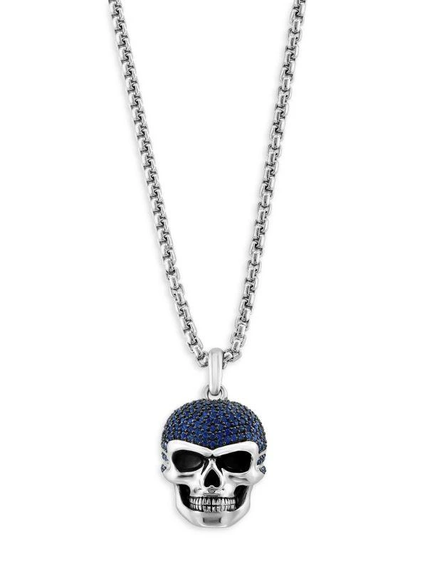 商品Effy|Sterling Silver & 1.40 TCW Sapphire Pendant Necklace,价格¥3573,第1张图片