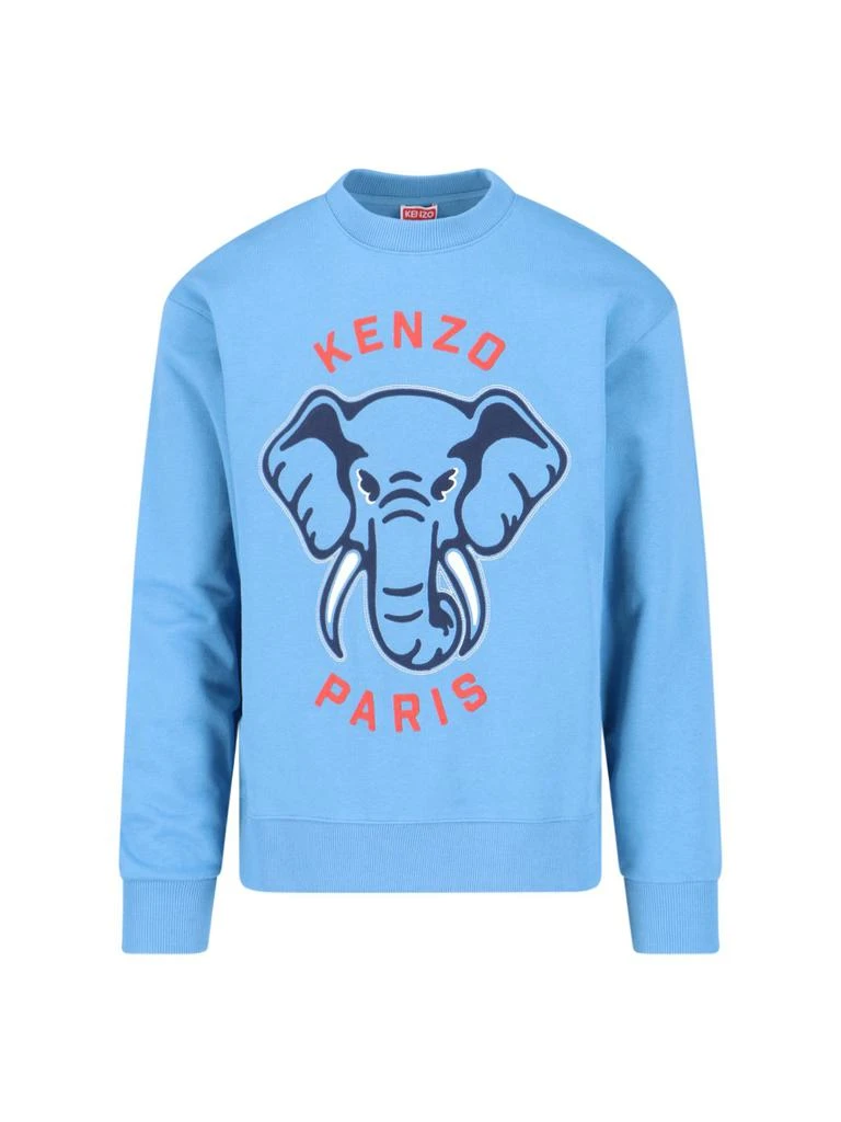 商品Kenzo|Kenzo Elephant Varsity Jungle Crewneck Sweatshirt,价格¥1953,第1张图片